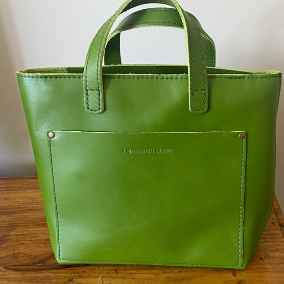 Portland Leather Handbags - Portland Leather Vibrant Green Tote